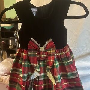Bonnie Jean size 5t Festive Plaid Dress with Bow 0014